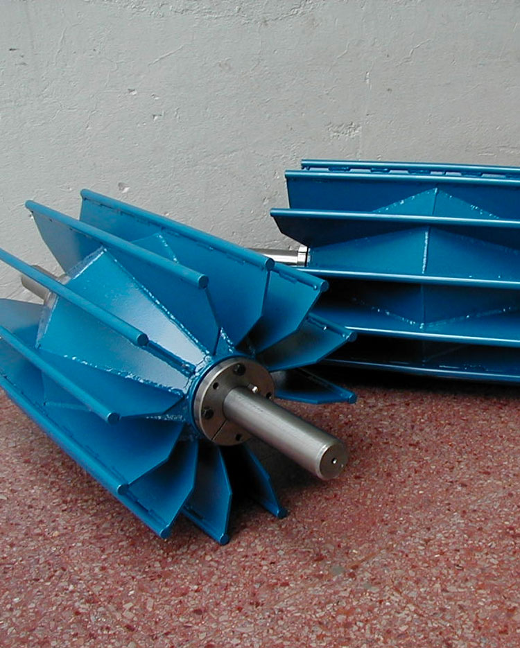 Fabricación de poleas / polines / camas de impacto